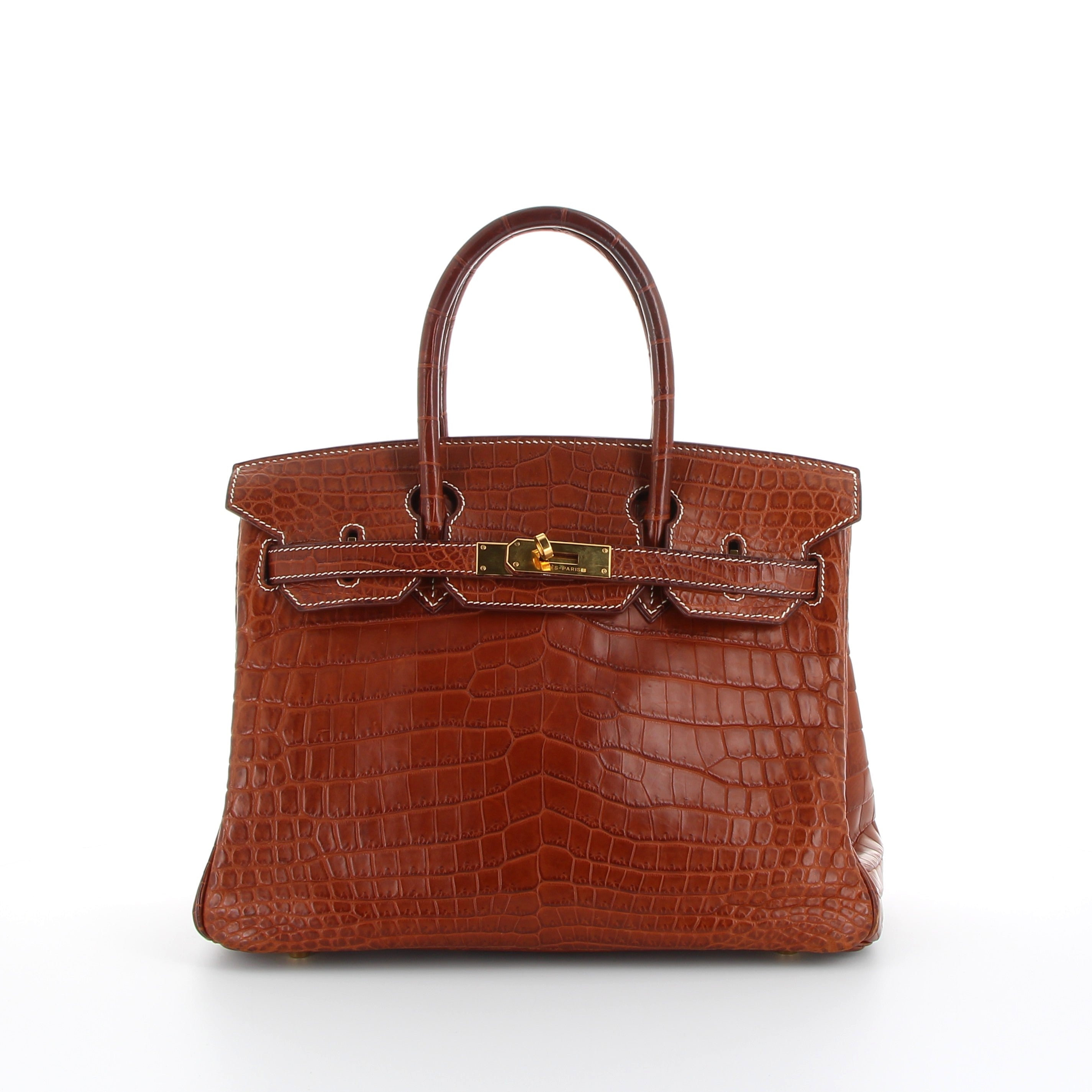 Birkin 30 Crocodille matt fauve gold hardware