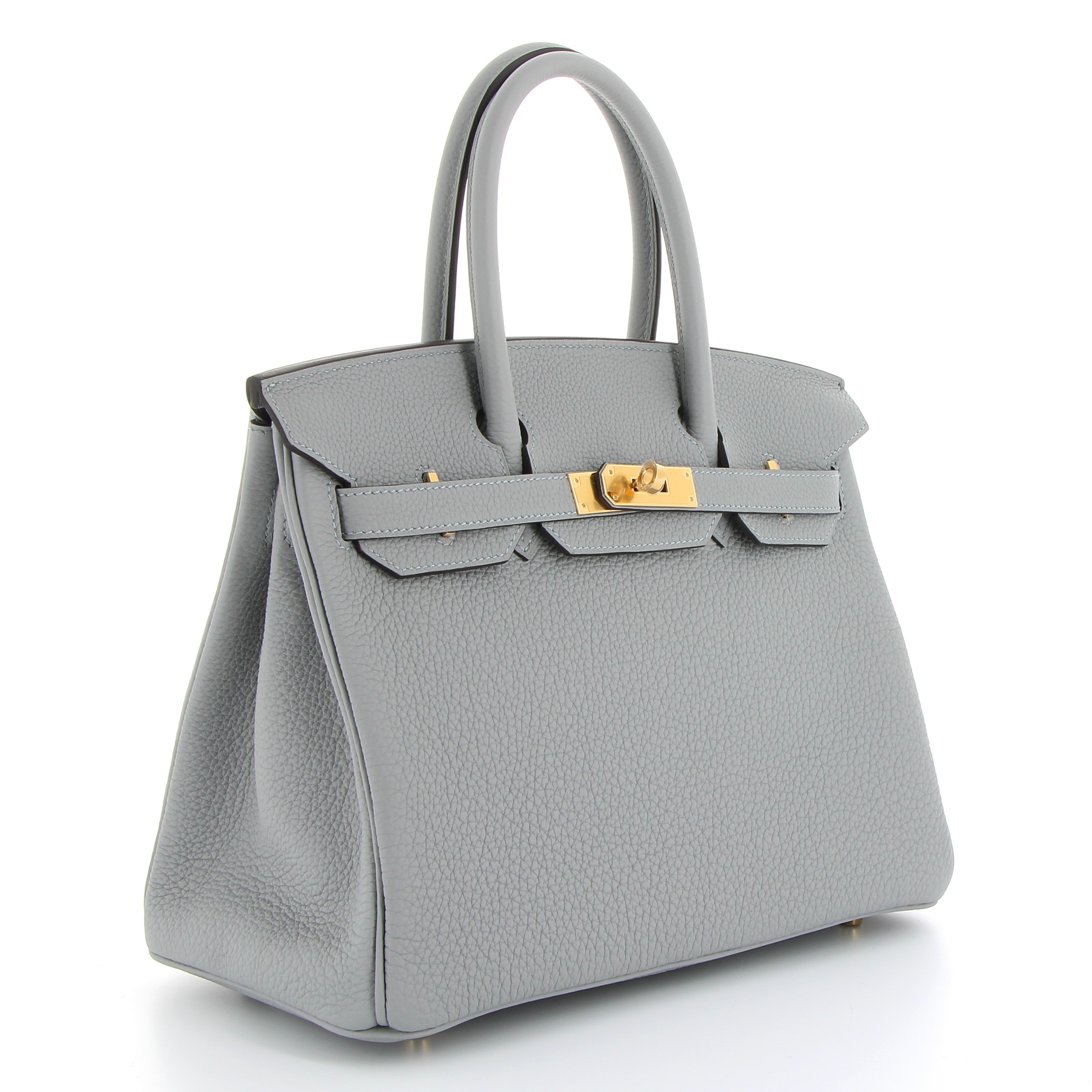 Birkin 30 bleu glacier togo gold hardware