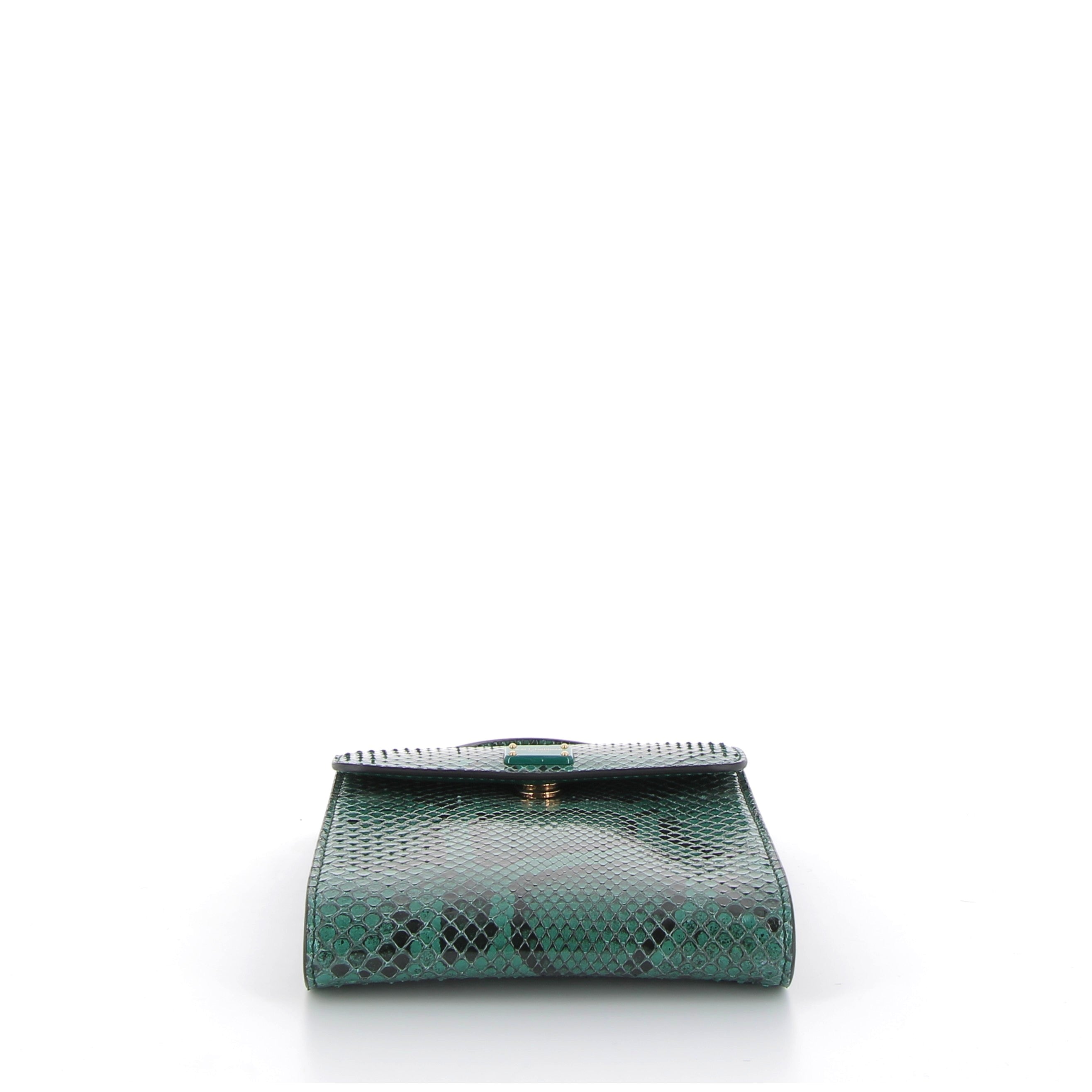 D&G Python Sicily 58 Phone Bag gold hardware