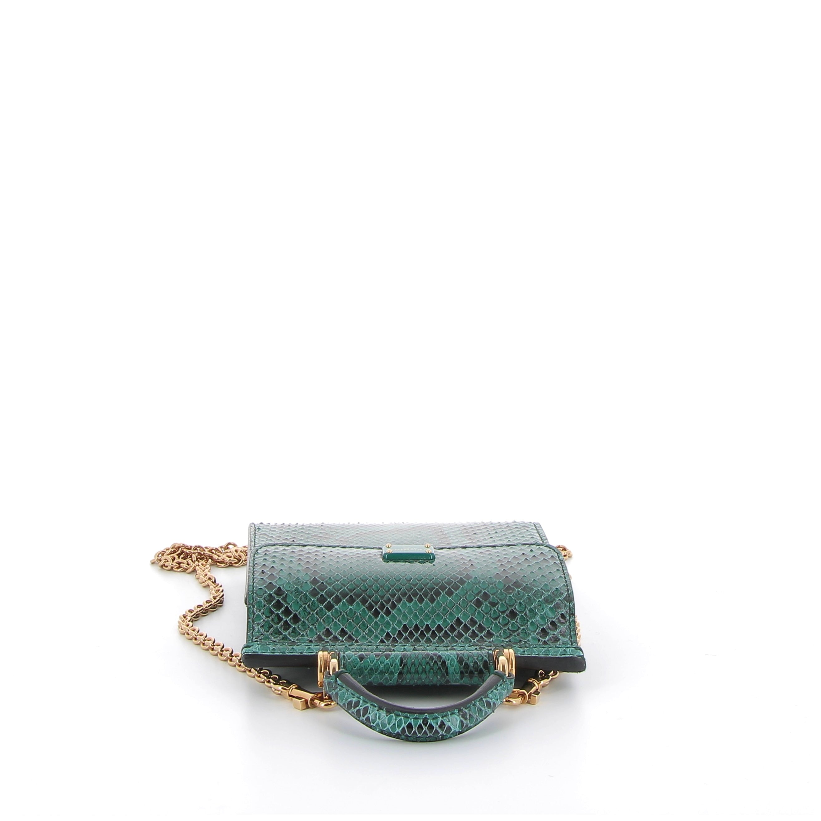 D&G Python Sicily 58 Phone Bag gold hardware